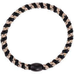 Elastique cheveux KKNEKKI - Fin Noir & Beige Glitter