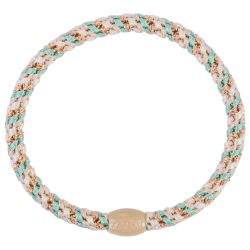 Elastique cheveux KKNEKKI - Fin Mix Turquoise Beige glitter