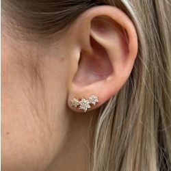 Boucles d'oreilles puces 3 Etoiles