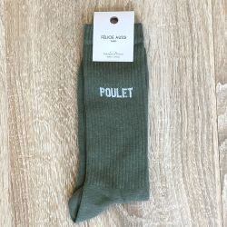 Félicie Aussi - Chaussettes Homme Poulet kaki
