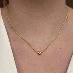 Collier petit coeur doré