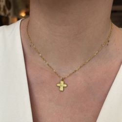 Collier croix or