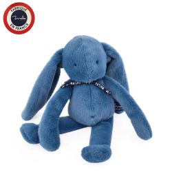 Peluche Lapin Made in France bleu 37cm