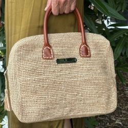 Sac raphia valisette - Kana thé 