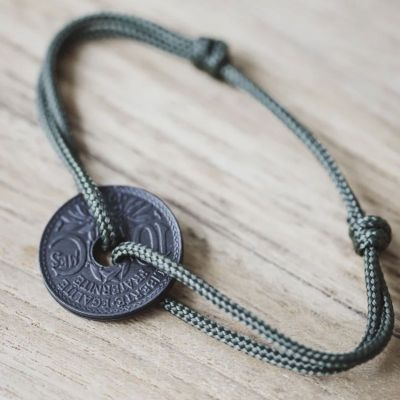Bracelet Le Sou Français  - le Charbon kaki