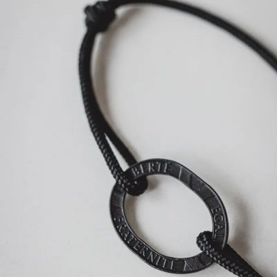 Bracelet Le Sou Français  - le Bastille Charbon noir