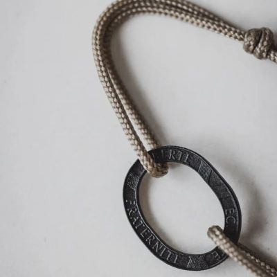 Bracelet Le Sou Français  - le Bastille Charbon beige
