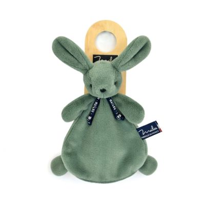 Doudou Lapin Made in France vert sauge