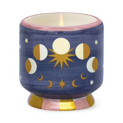 Bougie Parfumée Adopo "Moon" peinte à la main - Jasmin et Rose