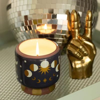 Bougie Parfumée Adopo "Moon" peinte à la main - Jasmin et Rose