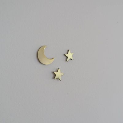 Poussières de rues - mini Bijou Mural petite Lune 