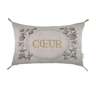 Coussin Boncoeurs broderie Coeur or