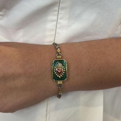Bracelet scapulaire coeur