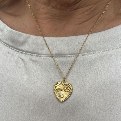Collier Coeur d'amour doré