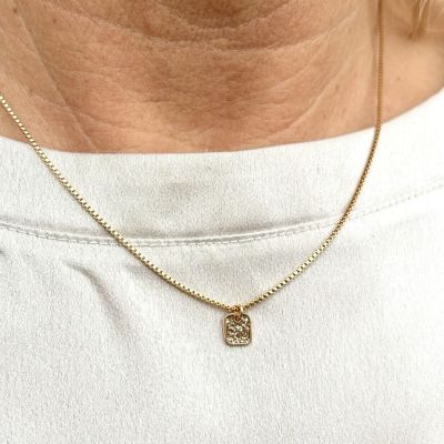 Collier carré Champagne Poëmia