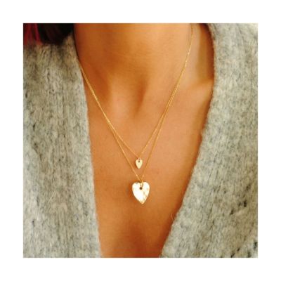 Collier mini coeur Poëmia - plaqué or
