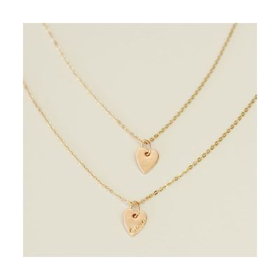 Collier mini coeur Poëmia - plaqué or