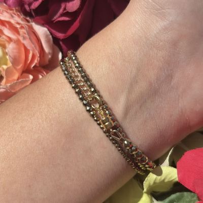 Bracelet Anna en pyrite 3 tours Poëmia