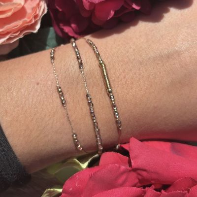 Bracelet Anna 3 tours or rose