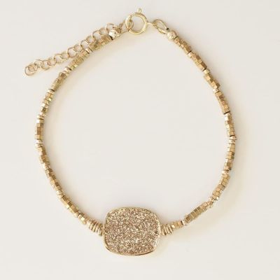 Bracelet Céleste galet or