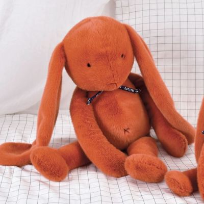 Peluche Lapin Made in France orange potiron 56cm