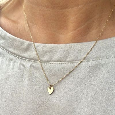 Collier mini coeur Poëmia - plaqué or