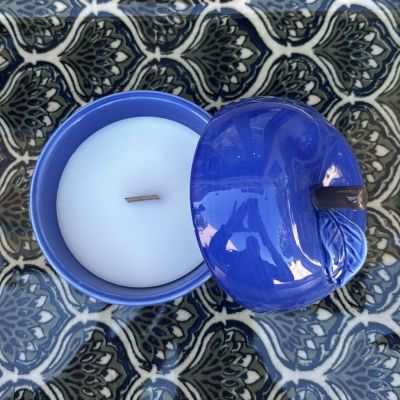 Bougie parfumée Pom'Glow Bleu - Ambre