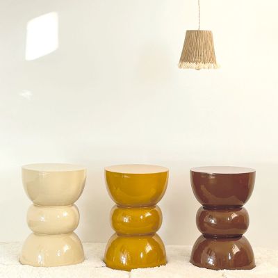 Table Bout de canapé Titou ocre D30 H45cm