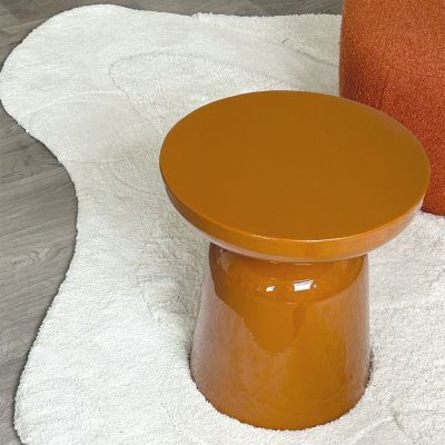 Table Bout de canapé Bibi ocre D40 H43cm