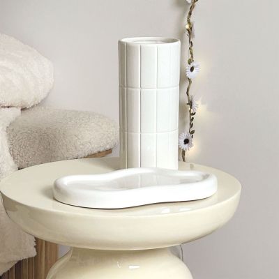 Table Bout de canapé Bibi beige D40 H43cmai