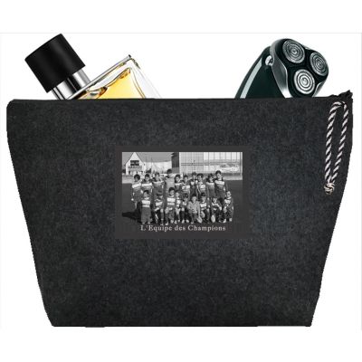 Trousse de toilette Homme - Trousse personnalisée avec votre photo - Cadeau personnalisé - Flanelle