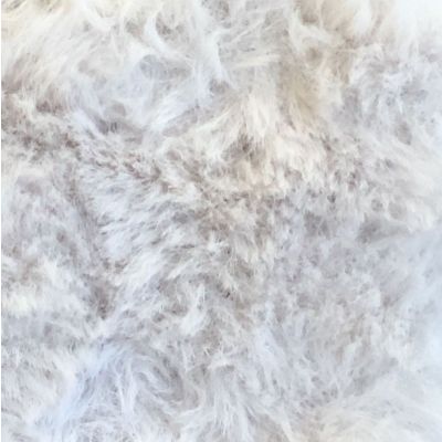 Porte monnaie femme - petite pochette - tissu en fausse fourrure écru
