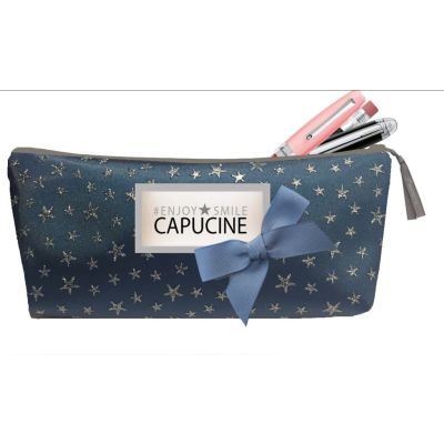 Trousse Scolaire Personnalisée - Bleu Etoile argent