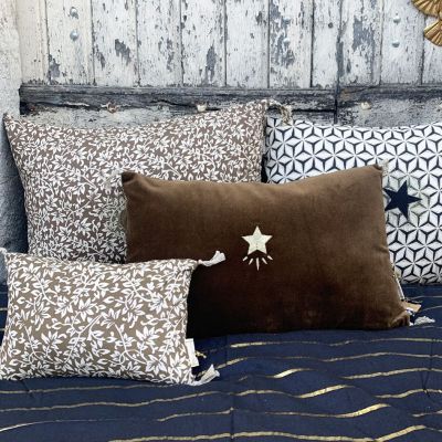 Coussin Boncoeurs Rameau - 40x60cm - broderie coeur