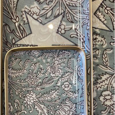 Motif floral vert de gris