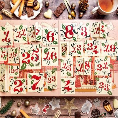 25 cases de bonheur à ouvrir :  22 thés et 3 chocolats Louis Simart (Lyon)