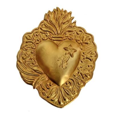 Ex-Voto Coeur Etoile Filante or  Boncoeurs 