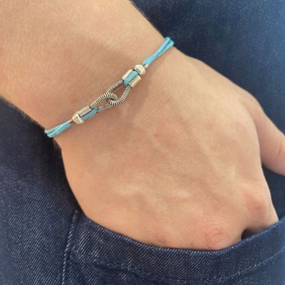 Bracelet Sing a Song en corde de basse - Turquoise