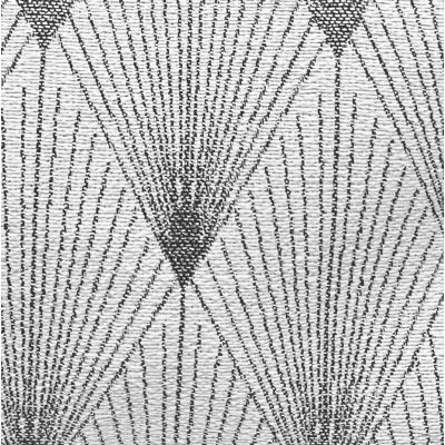 Tissu Gatsby- Jacquard tissé blanc et argent grisé