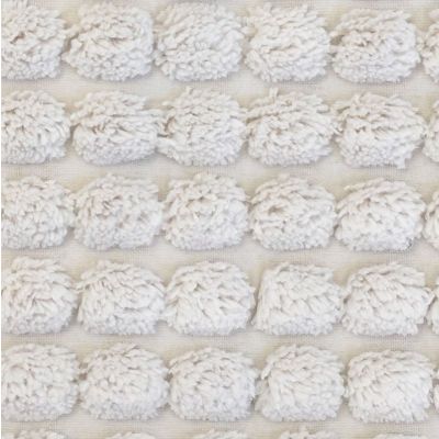 Doudou écru 100% polyester - Motif relief