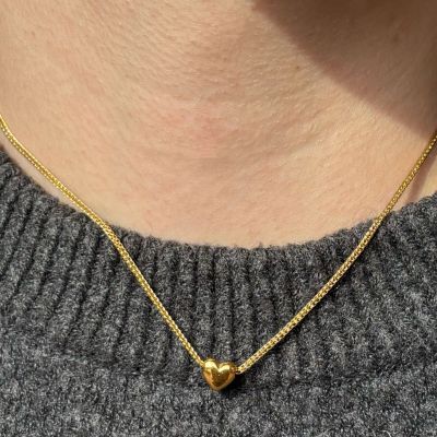 Collier petit coeur doré