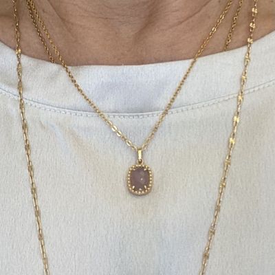 Creation Lolotte - collier Marise quartz rose 