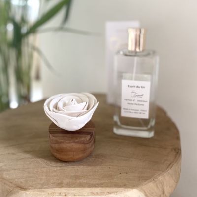 Diffuseur de parfum d'ambiance : rose en céramique