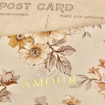 Carte Cinq Mai Amour Doré Ambre