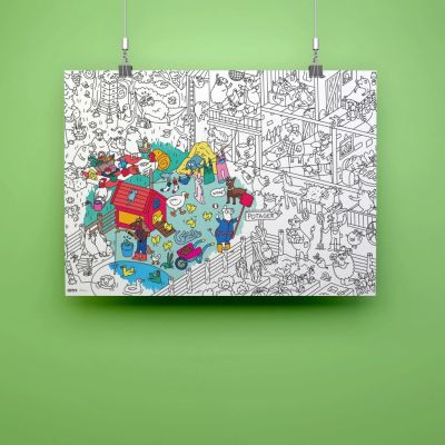 Poster géant à colorier