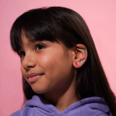 Coffret de 104 boucles d'oreilles autocollantesret