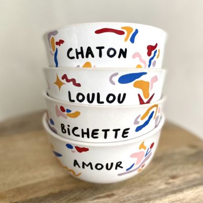 Les bols en faïence à message d'Atelier de Famille