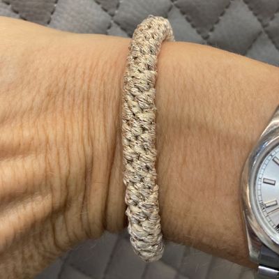 Elastique cheveux KKNEKKI - Beige glitter