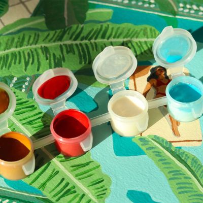 17 petits pots de Peinture écologique et sans danger, de couleurs différentes