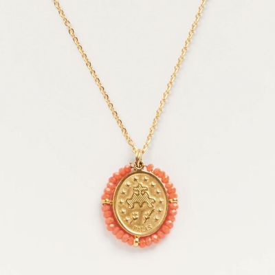 Collier médaille Palas Santa Rita orné de pierres